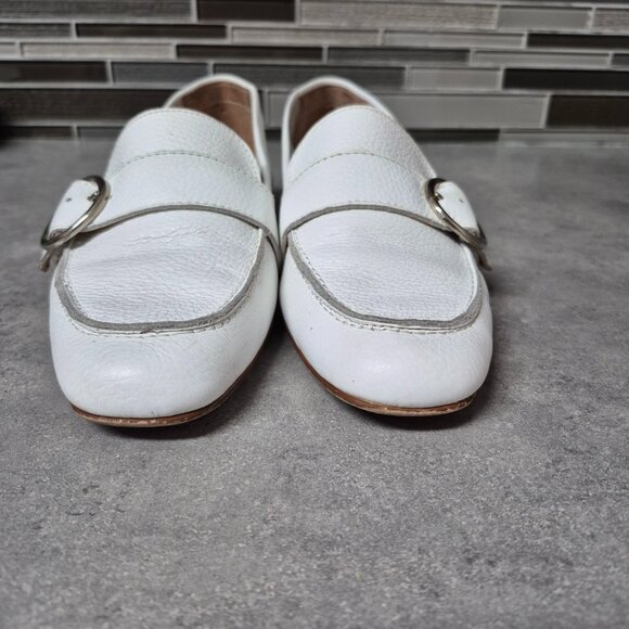 10 l'intervalle White Leather Buckle Loafers 41 - Picture 3 of 9